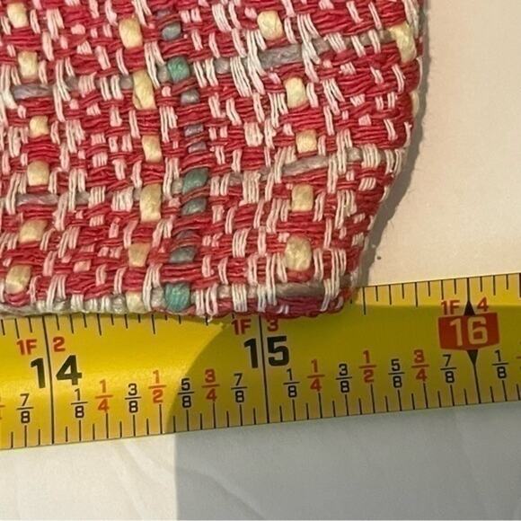 Worth 100% Silk Coral Red Tweed Fringe Academia Career Skirt Size 6 - Picture 12 of 12